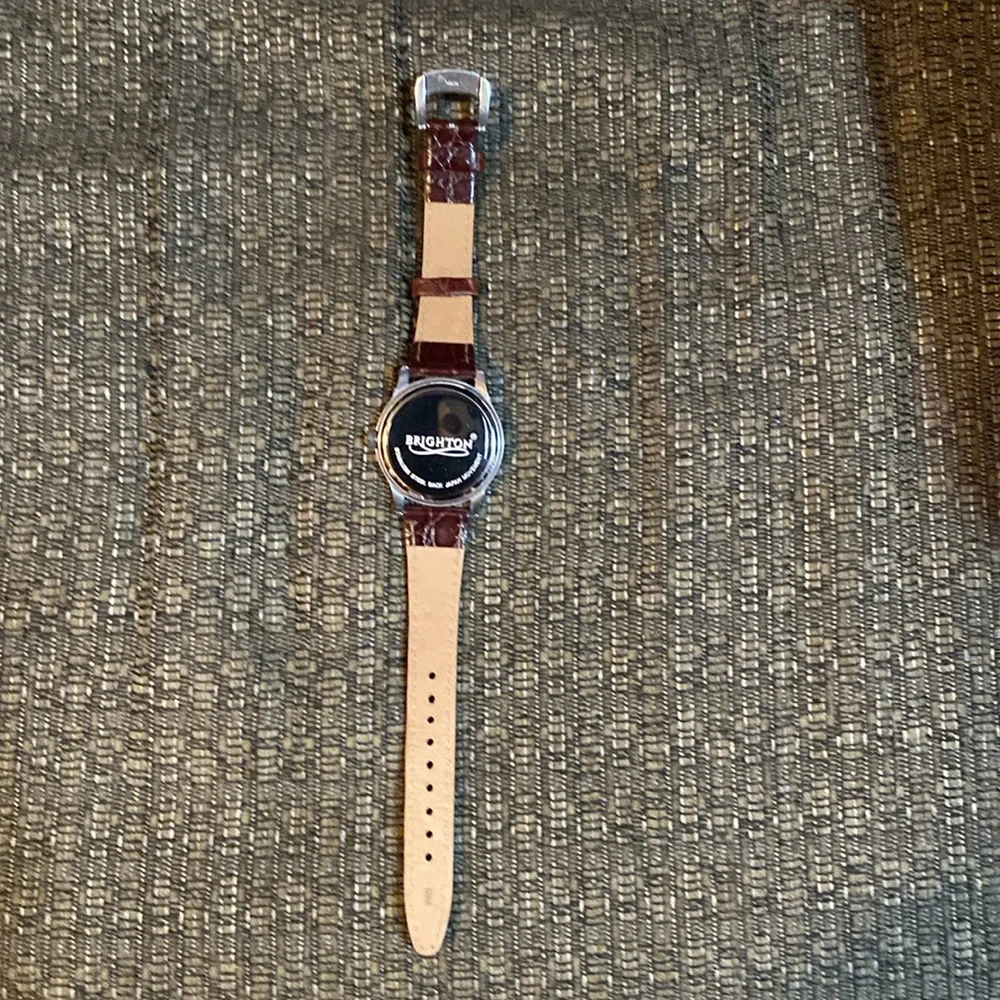 Brighton Women's Watch with Red Leather Strap
